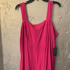 Women's Fuchsia Tiered Maxi Dress NWT 2X